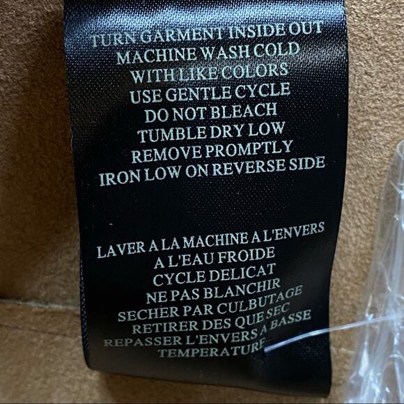 BlankNYC Snake Charmer Faux Suede Jacket Coat Womens Size XS Brown Tan - Picture 16 of 16